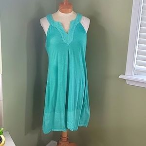 Tommy Bahama aqua colored cotton dress
